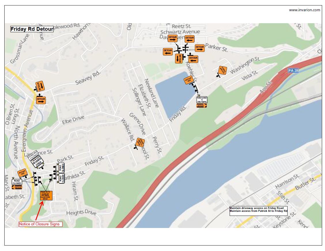 Friday Rd Detour - Girtys Run Project