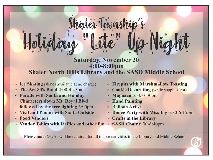 2021 Lite Up Night Schedule Flyer