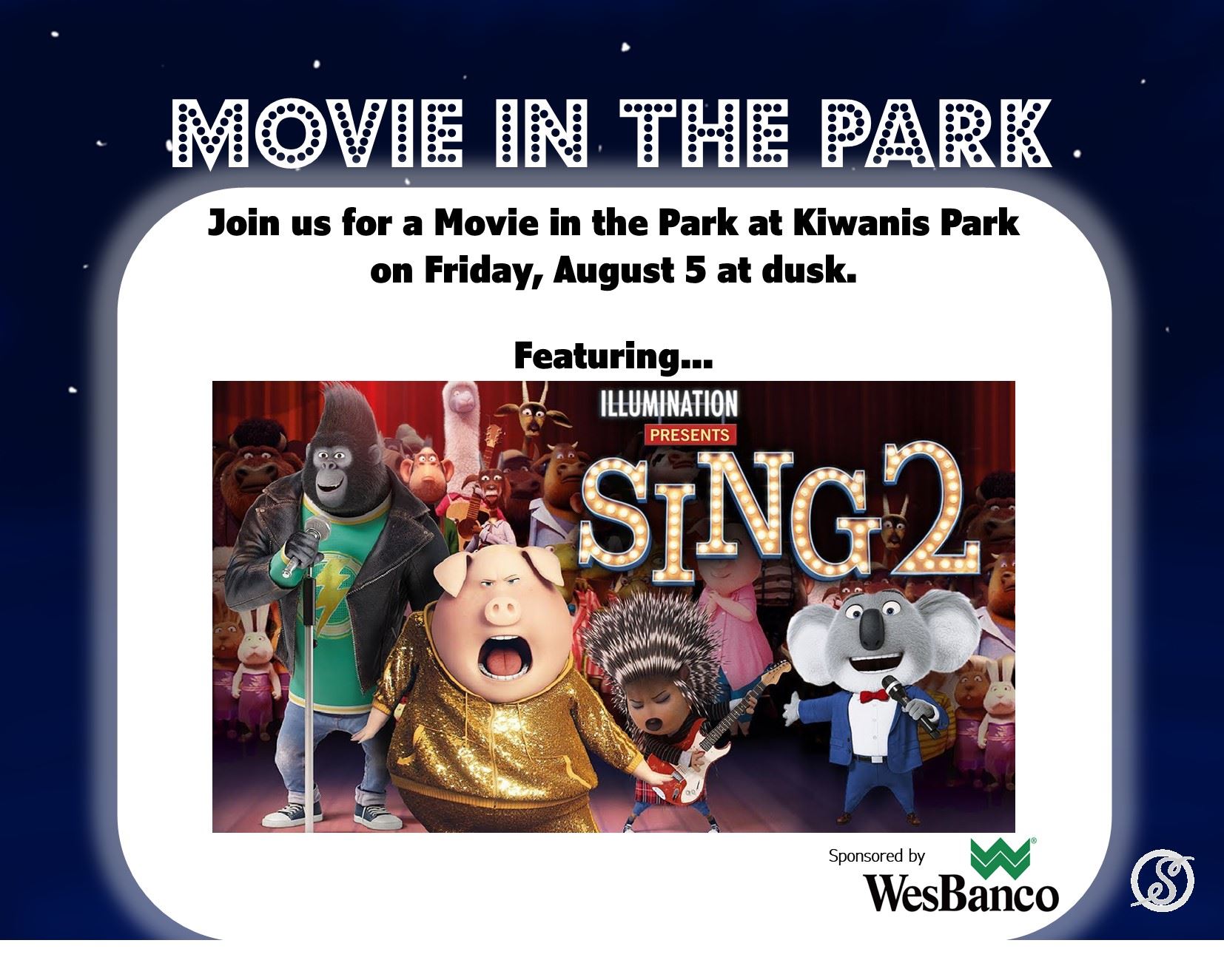 Movie in the Park - August 5