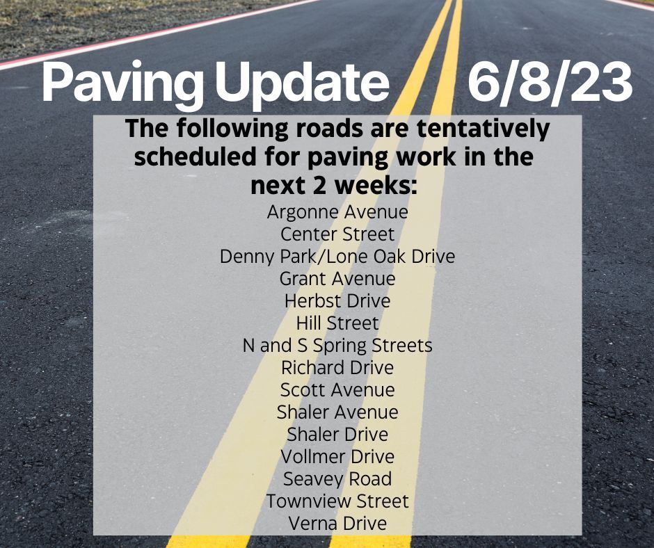 Paving Update 6-8-23