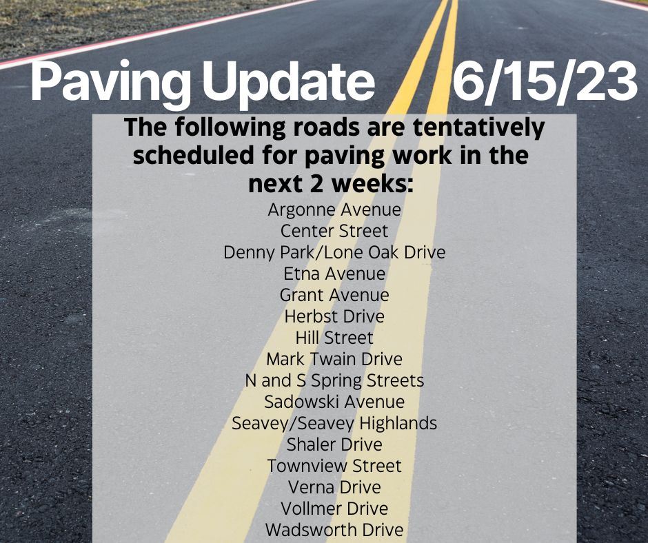 Paving Update 6-15-23