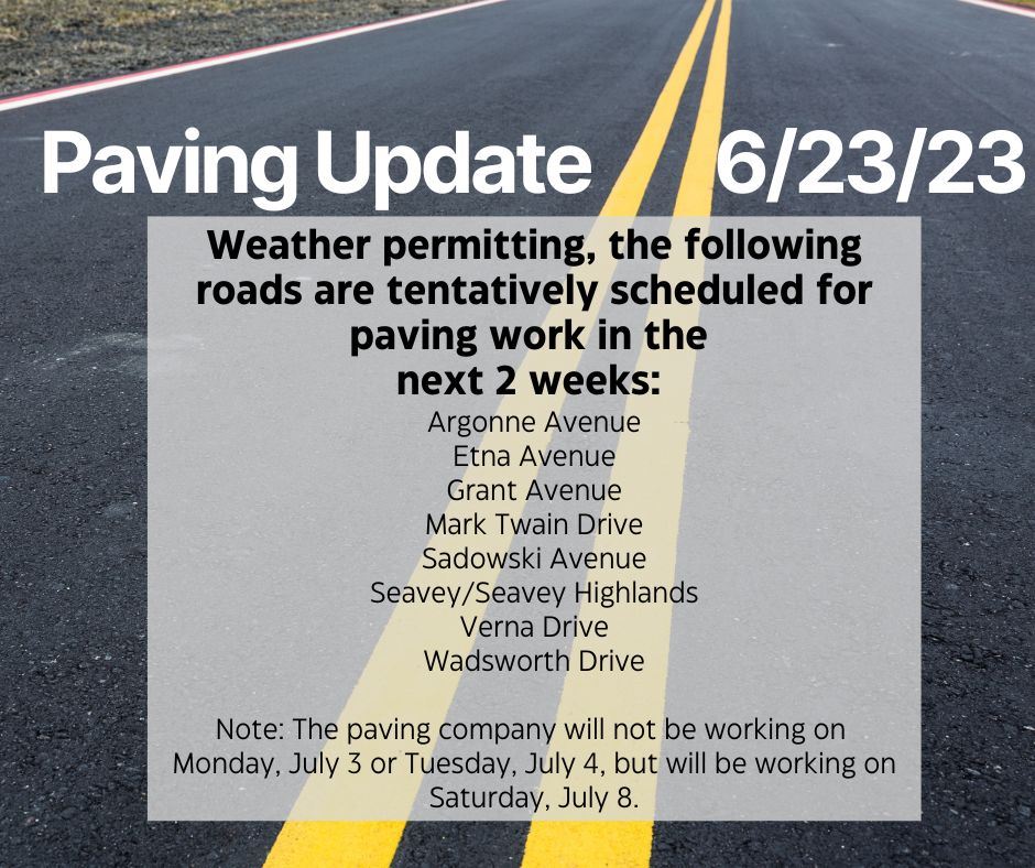 Paving Update 6-23-23