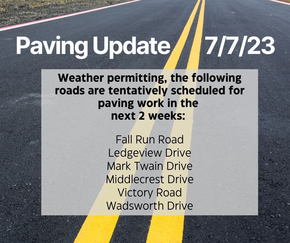 Paving Update 7-7-23
