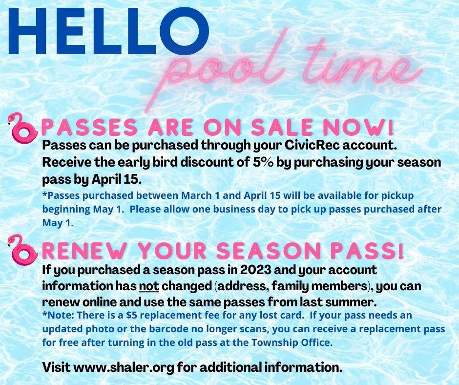 Pool Passes on Sale Now