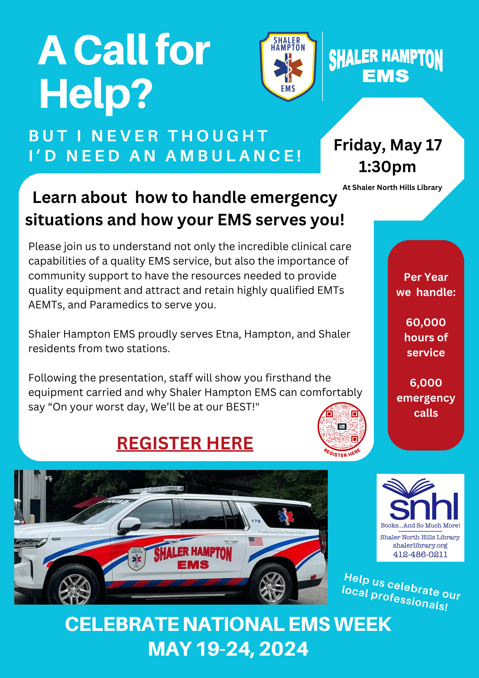 Shaler Hampton EMS at Library 2024