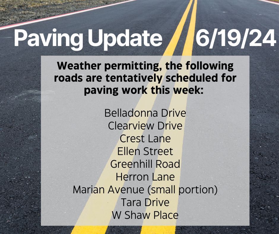 Paving Update 6-19-24