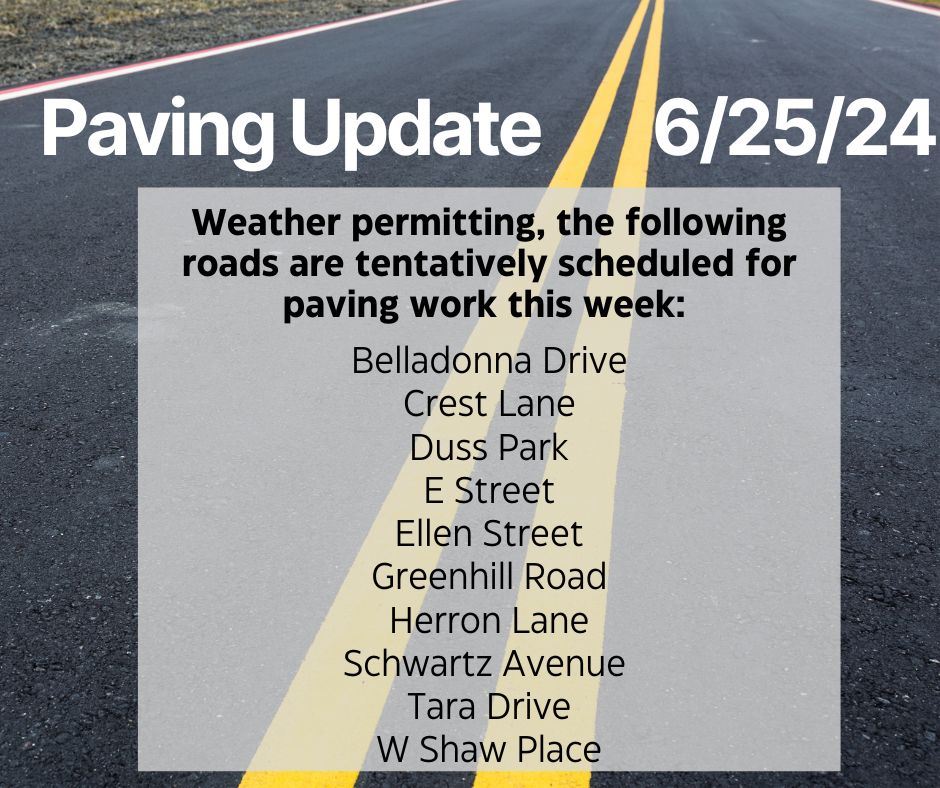 Paving Update 6-25-24