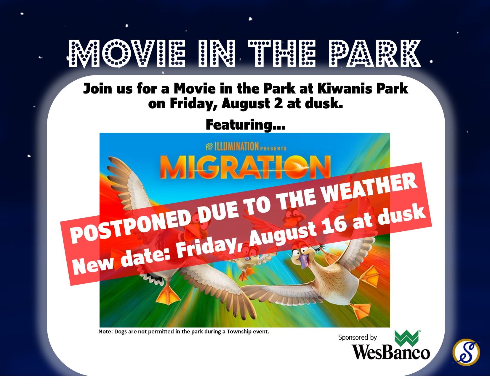 Movie in the Park - August 16