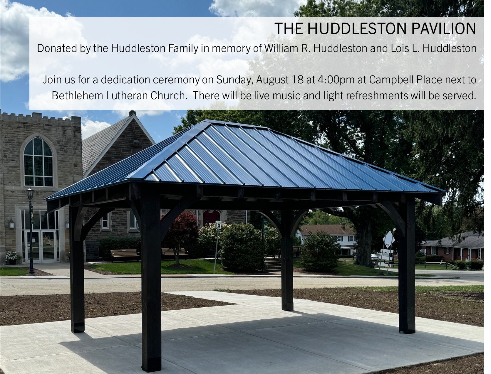 Huddleston Pavilion Dedication