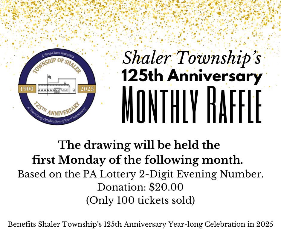 125th Anniversary Monthly Raffle Flyer