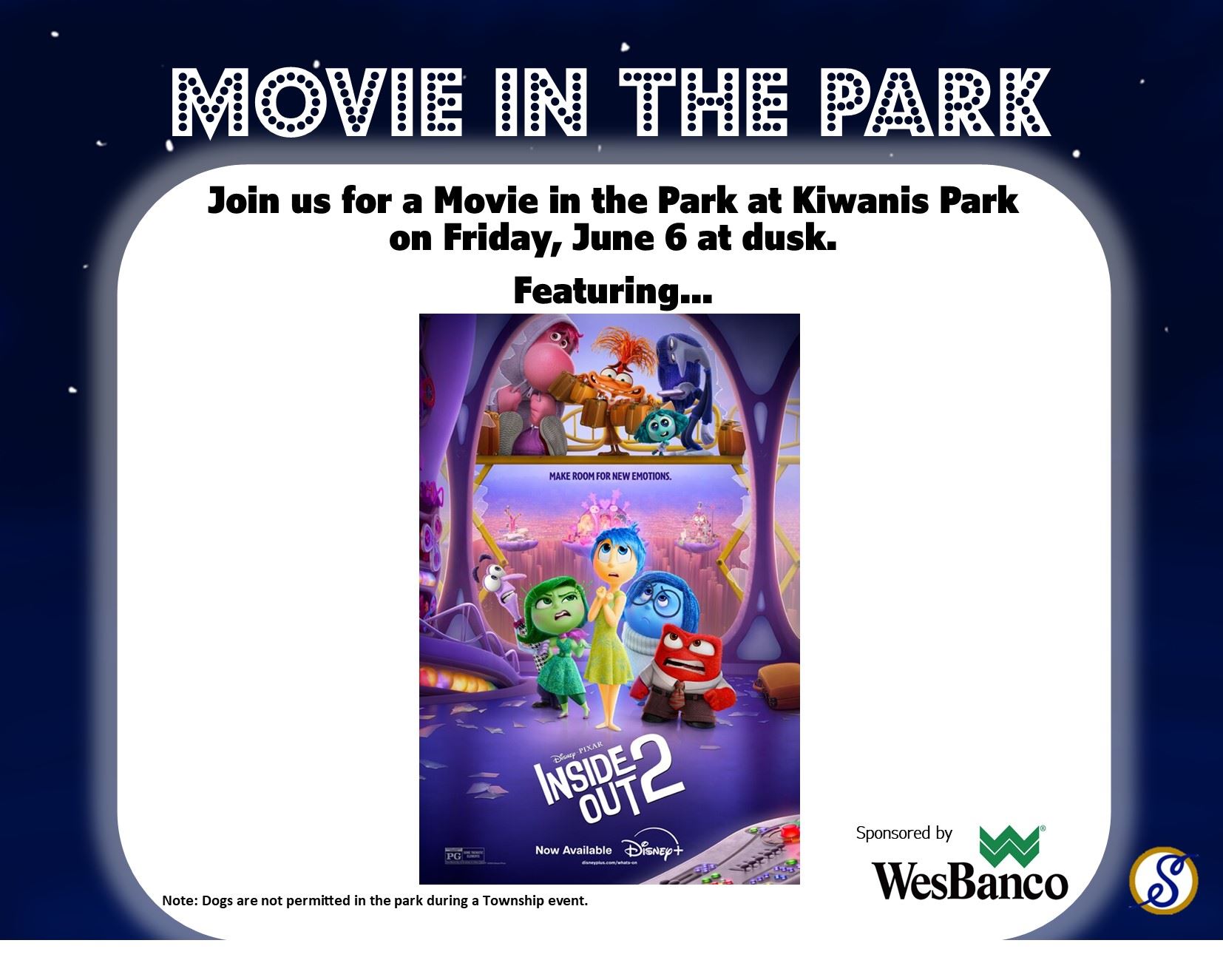 Movie in the Park - June 6
