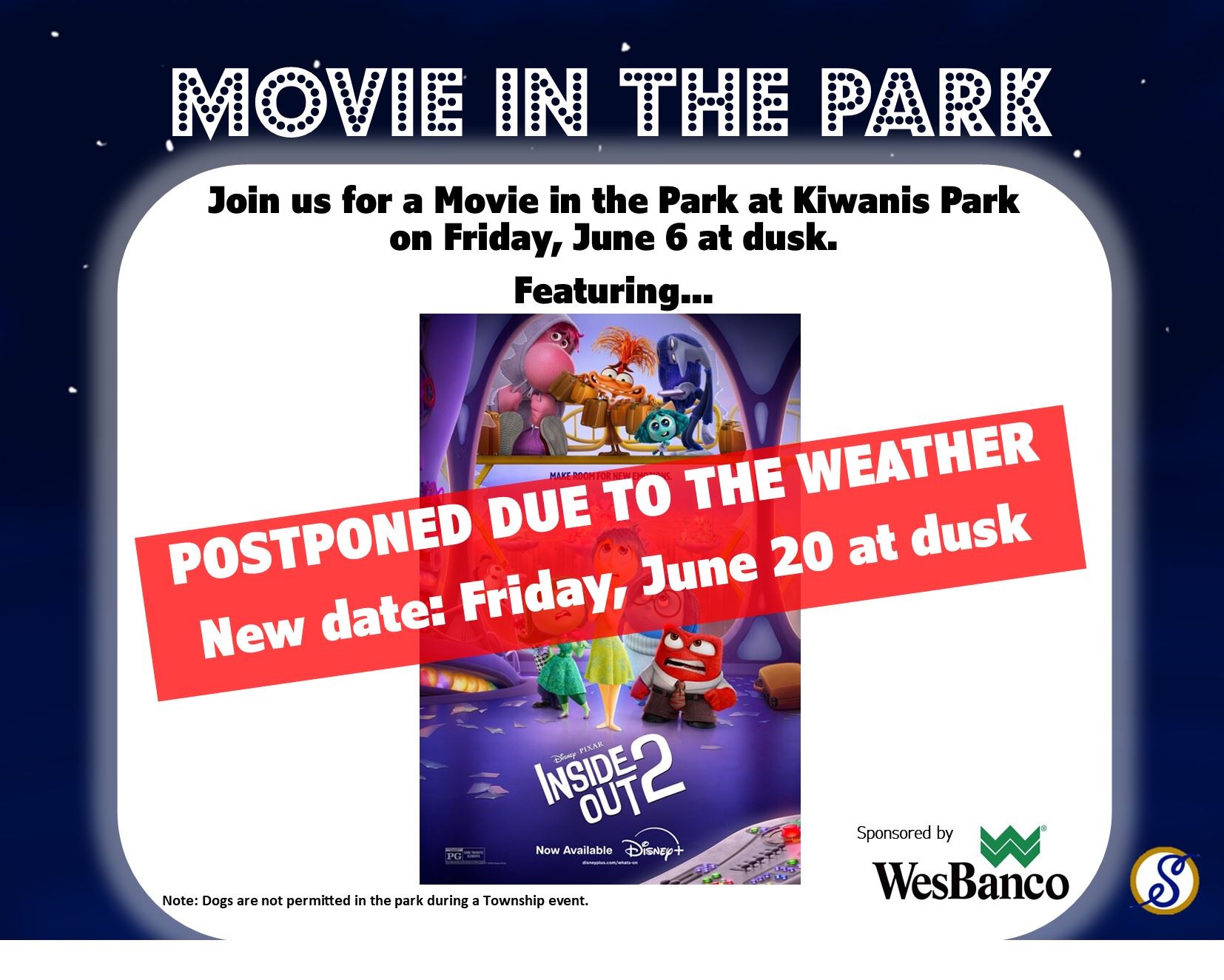 Movie in the Park - June 20