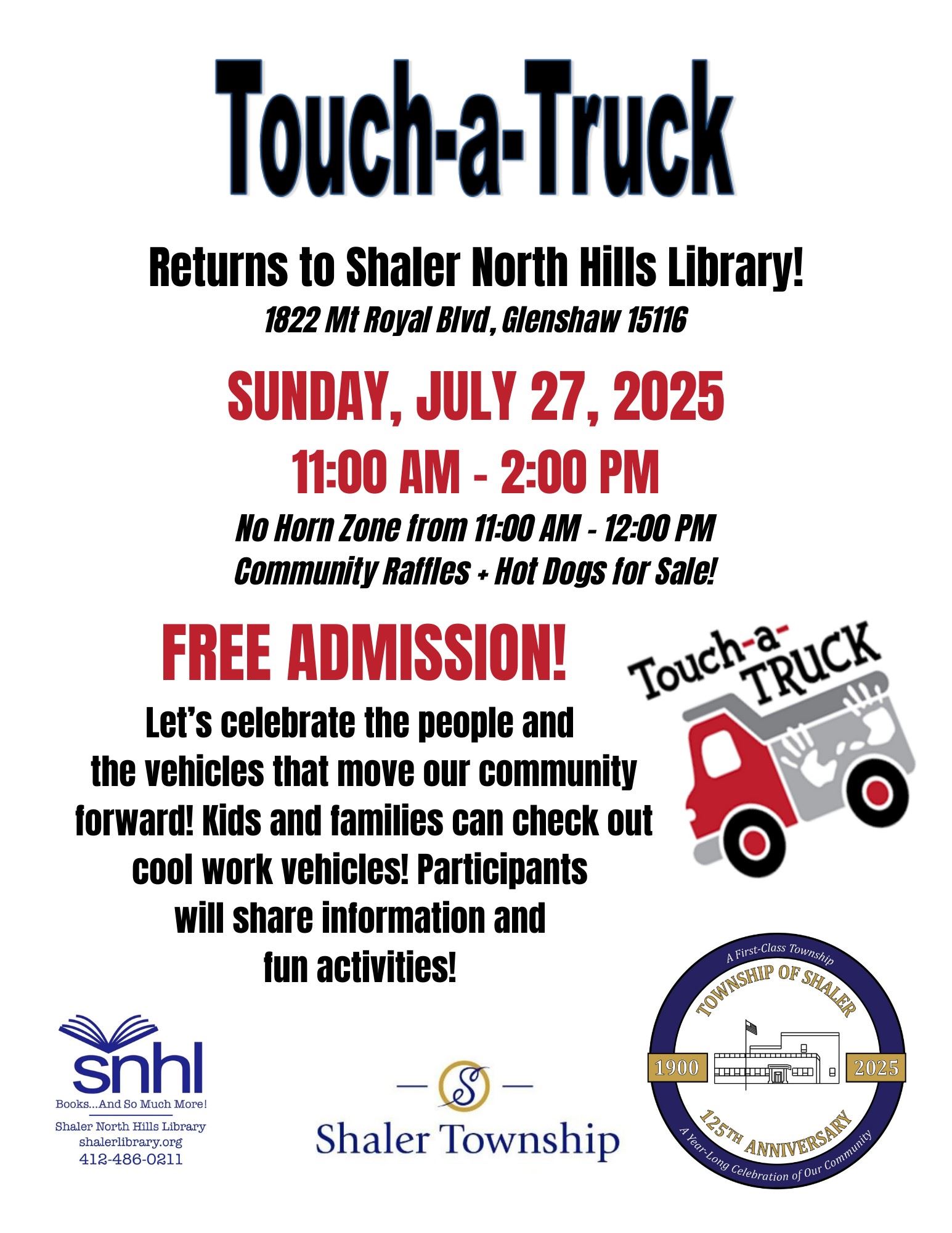 Touch a truck 2025 flyer