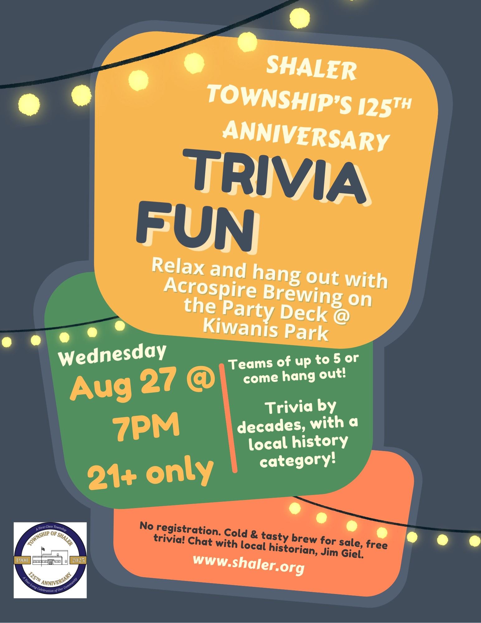 Trivia Night at the Party Deck on August 27