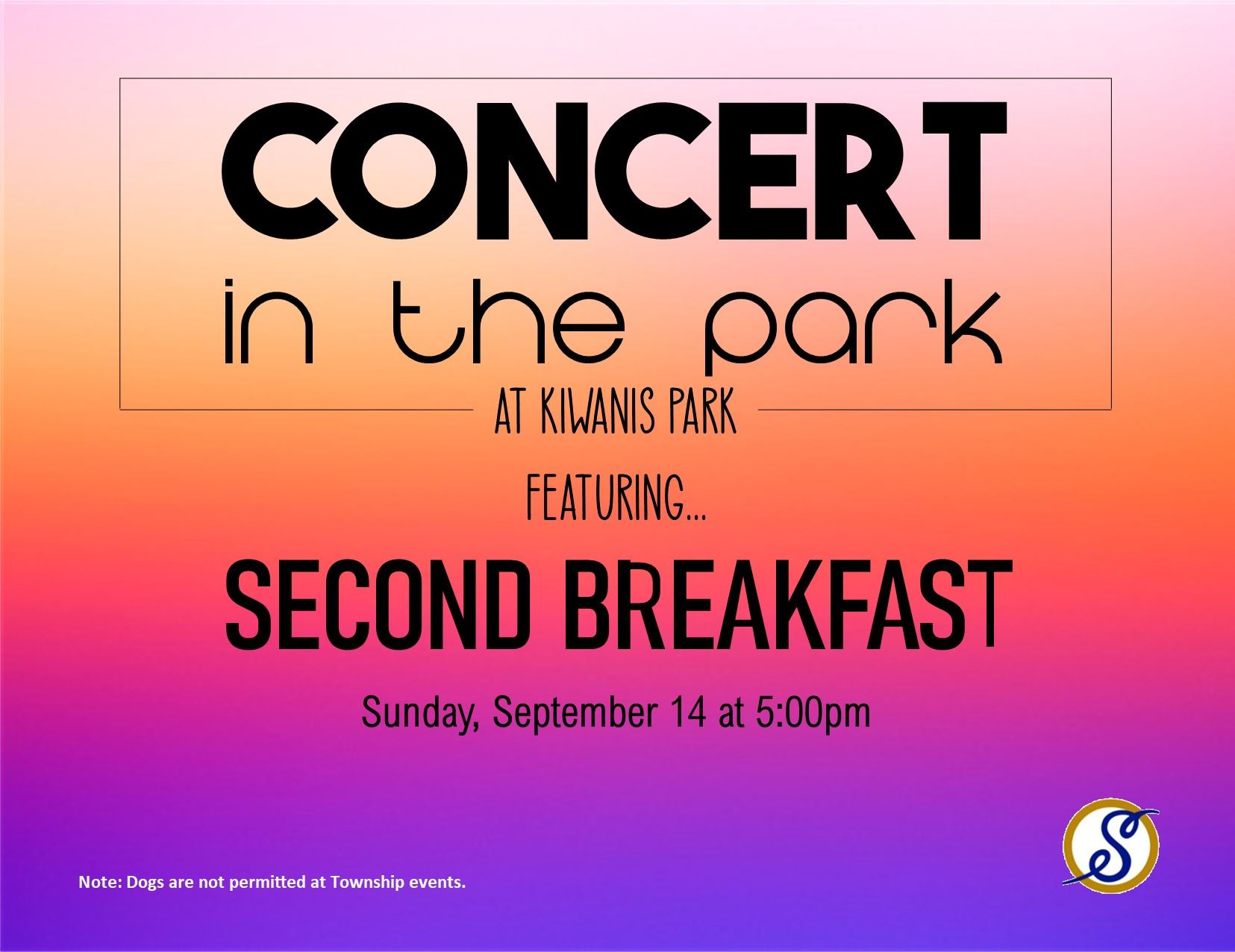 Concert in the Park on September 14