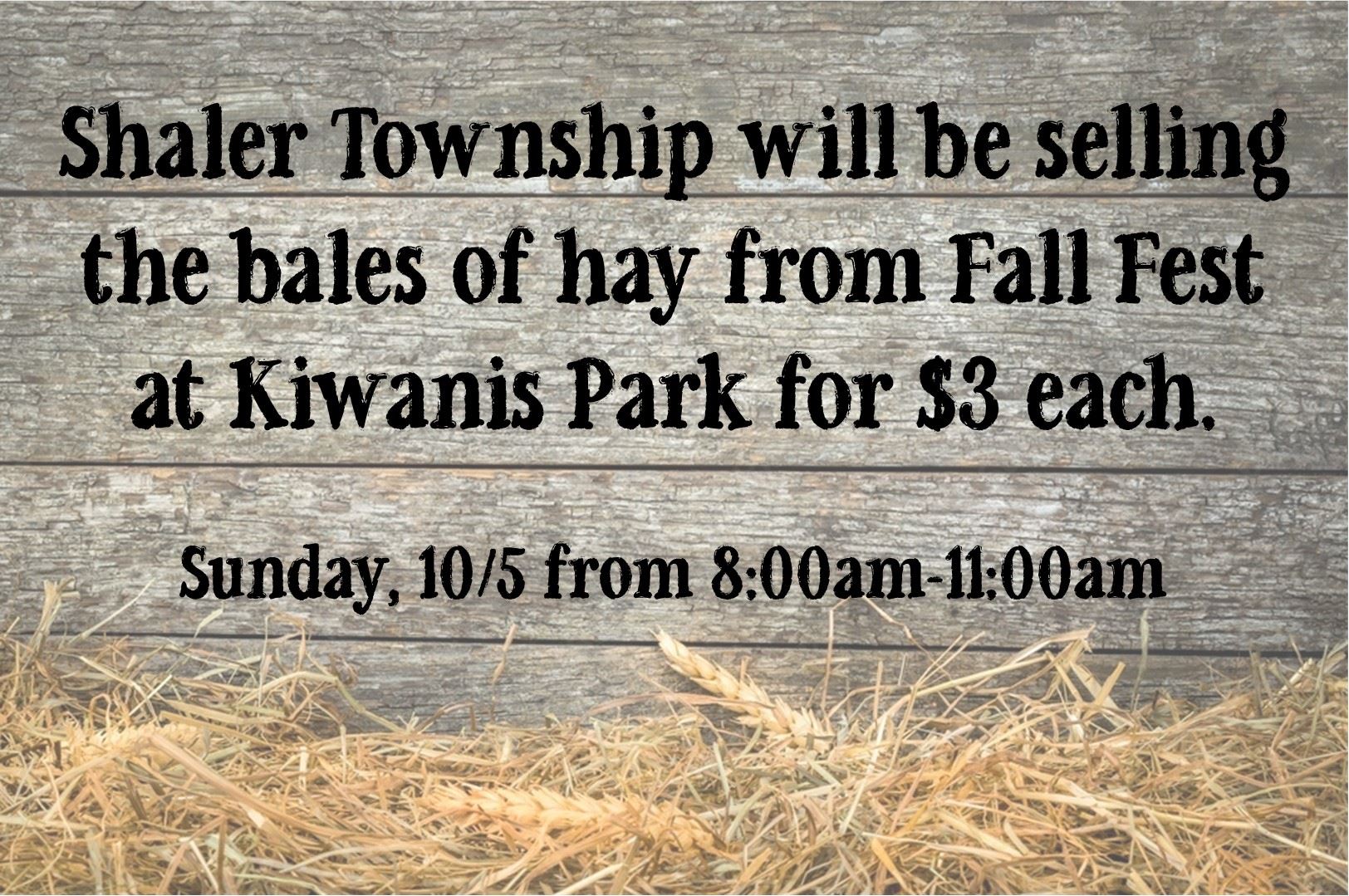 Fall Fest Hay Sale