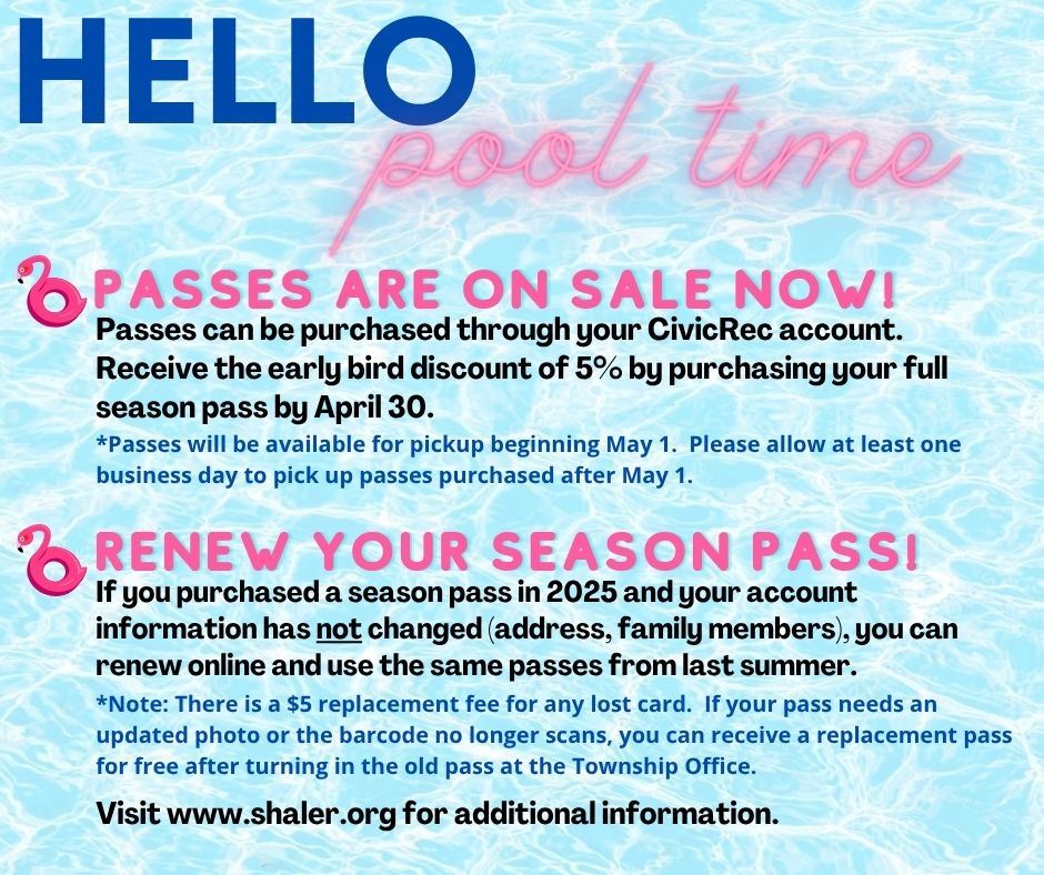 Pool Passes on Sale Now